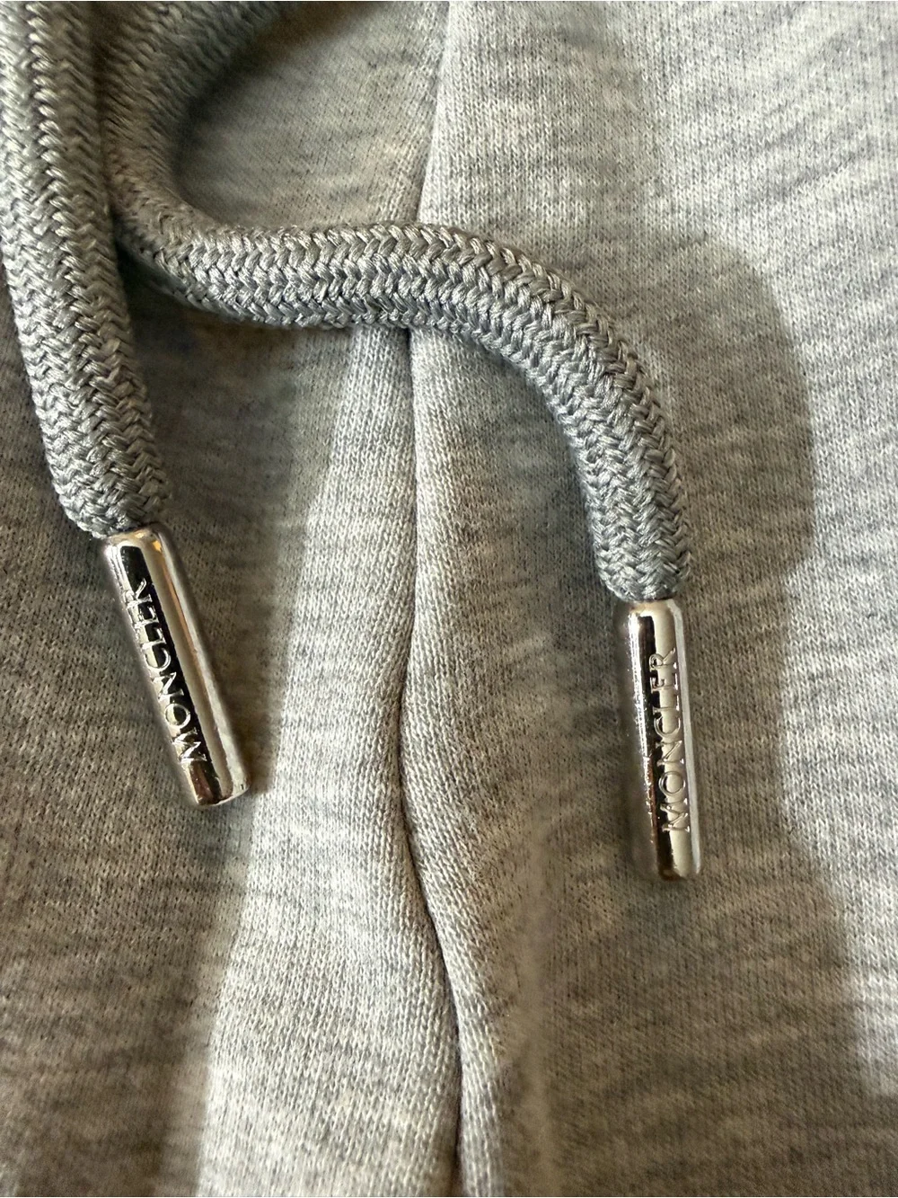 Moncler Gray Athletic Drawstring Knit Shorts